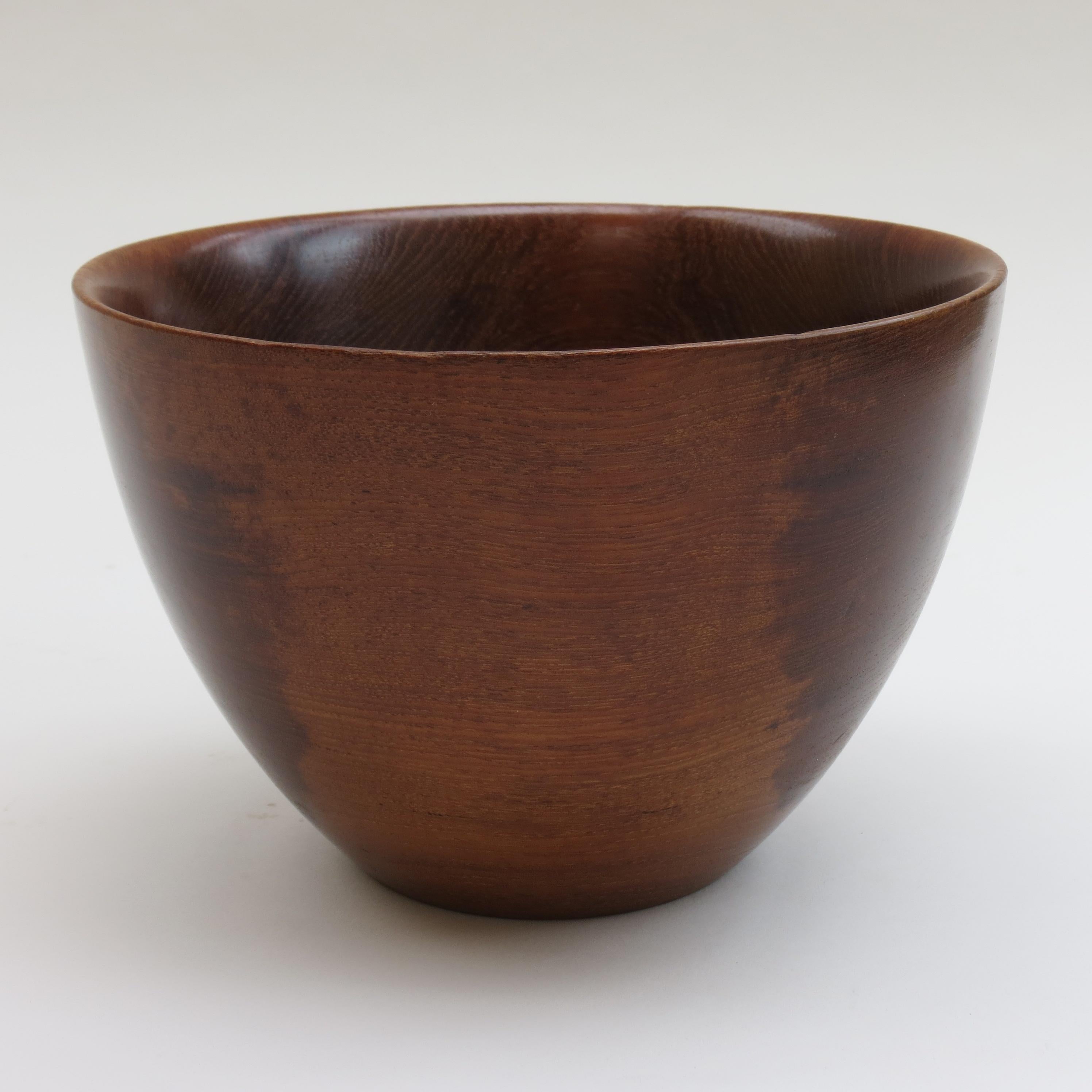 Mid-Century Modern Large Midcentury Teak Wooden Bowl by Galatix, England, 1970s