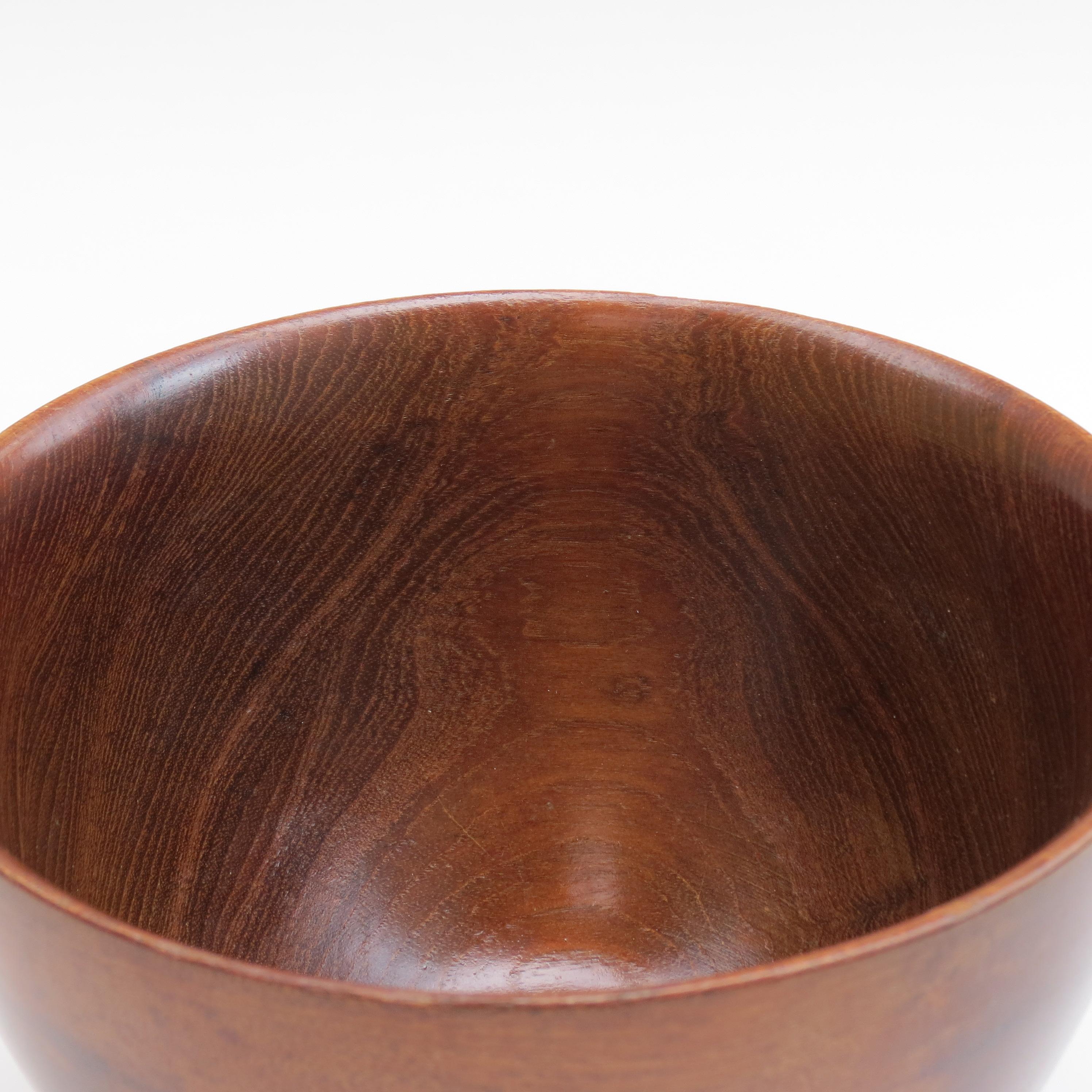 English Large Midcentury Teak Wooden Bowl by Galatix, England, 1970s