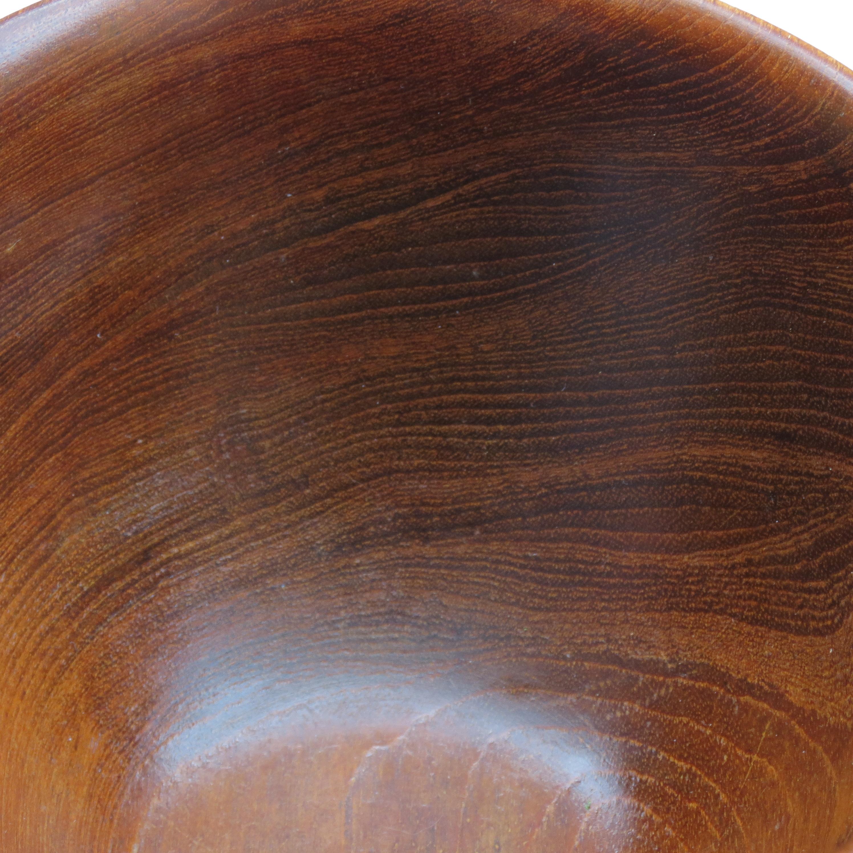 Hand-Crafted Large Midcentury Teak Wooden Bowl by Galatix, England, 1970s