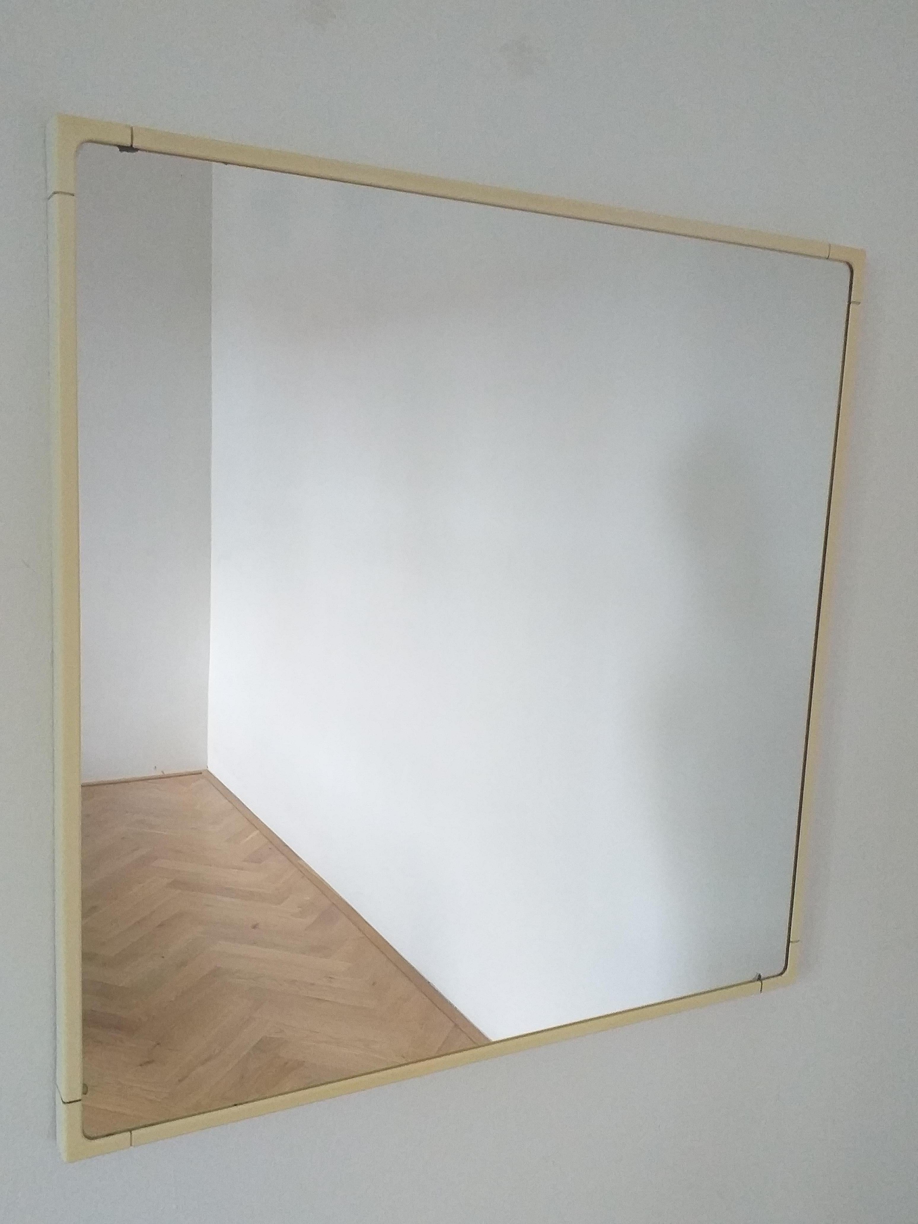 Large Midcentury Wall Mirror Designed by Makio Hasuike, Italy, 1970s In Good Condition In Praha, CZ