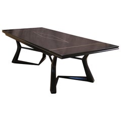 Large Midcentury Walnut Dining Table
