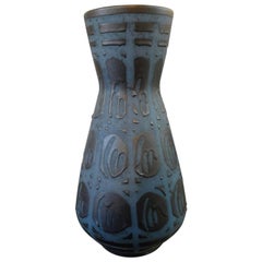 Large Mid-Century West German Matte Glazed Ceramic Vase