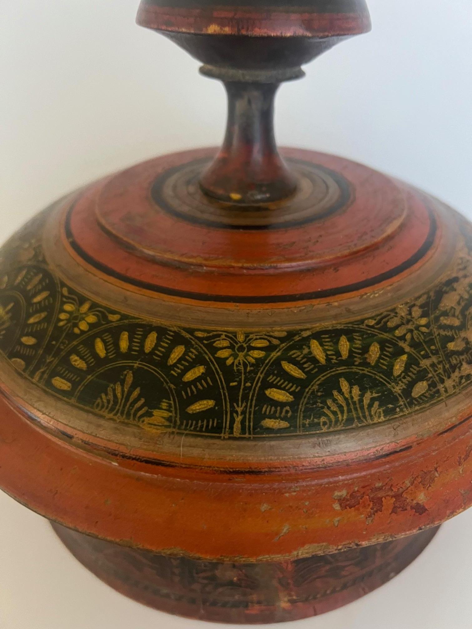 Large Middle Eastern Round Lidded Spice Box, c. 1900 For Sale 4