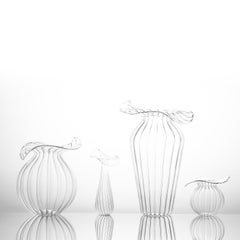 Vaso grande in vetro trasparente Millerighe di Casarialto