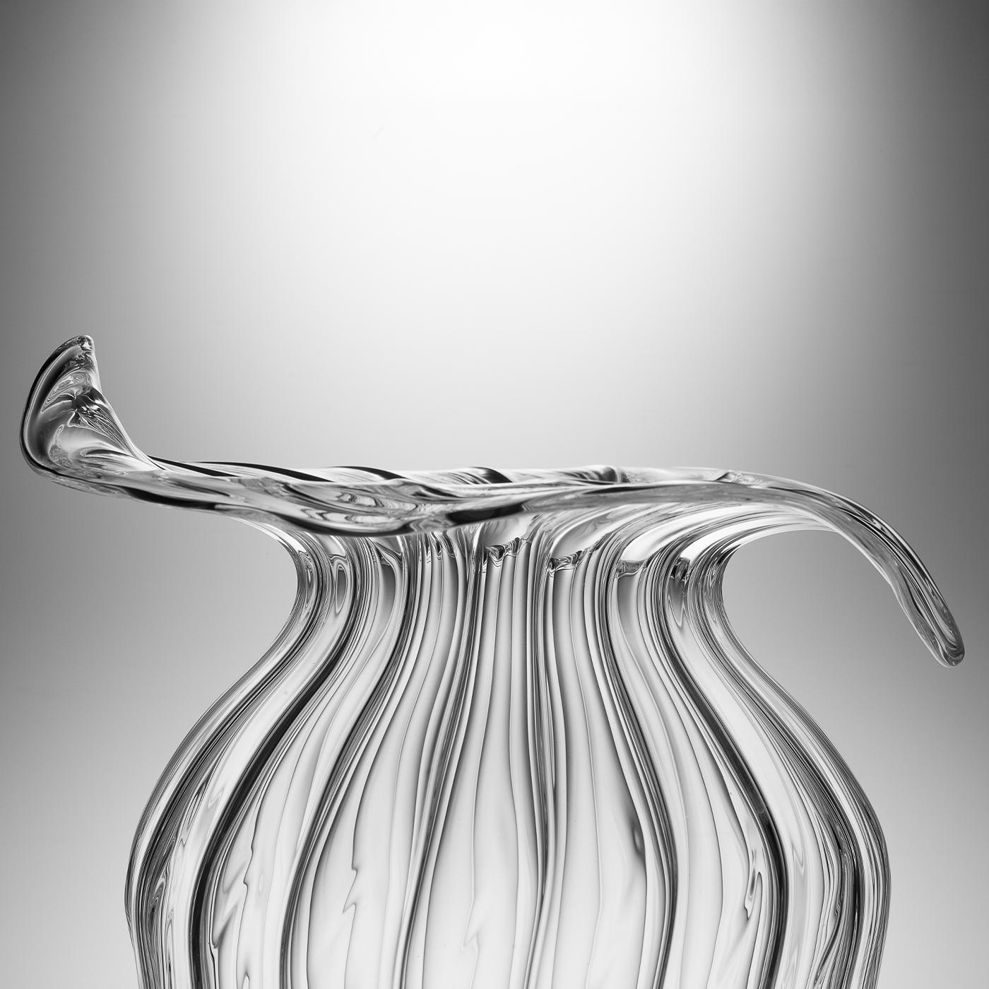 Large Millerighe Clear Glass Vase by Casarialto In condizioni Nuovo in vendita a Milan, IT