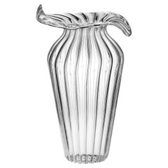 Large Millerighe Clear Glass Vase by Casarialto