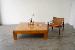 Large Milo Baughman for Thayer Coggin Large Burlwood Coffee / Cocktail Table