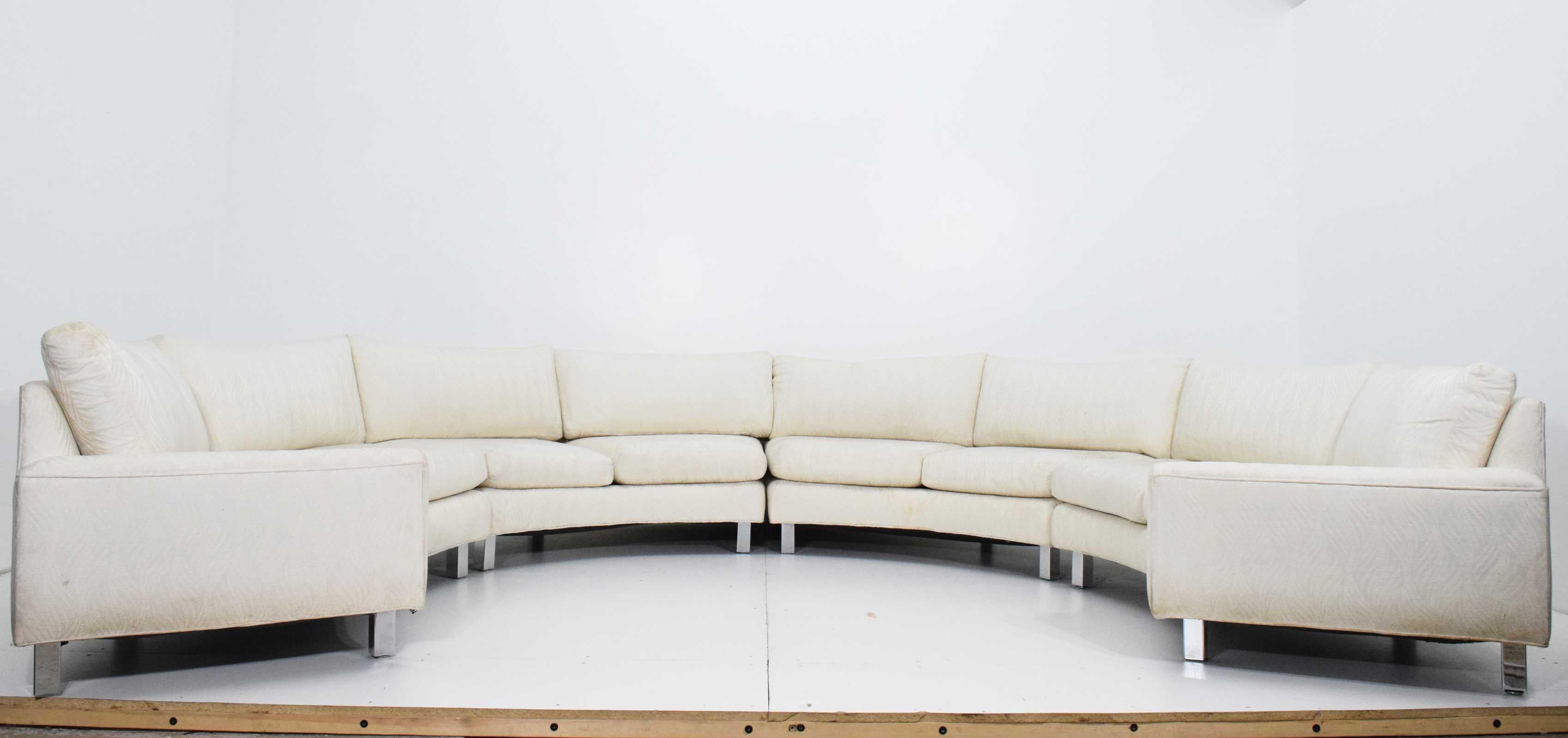 curved couch white