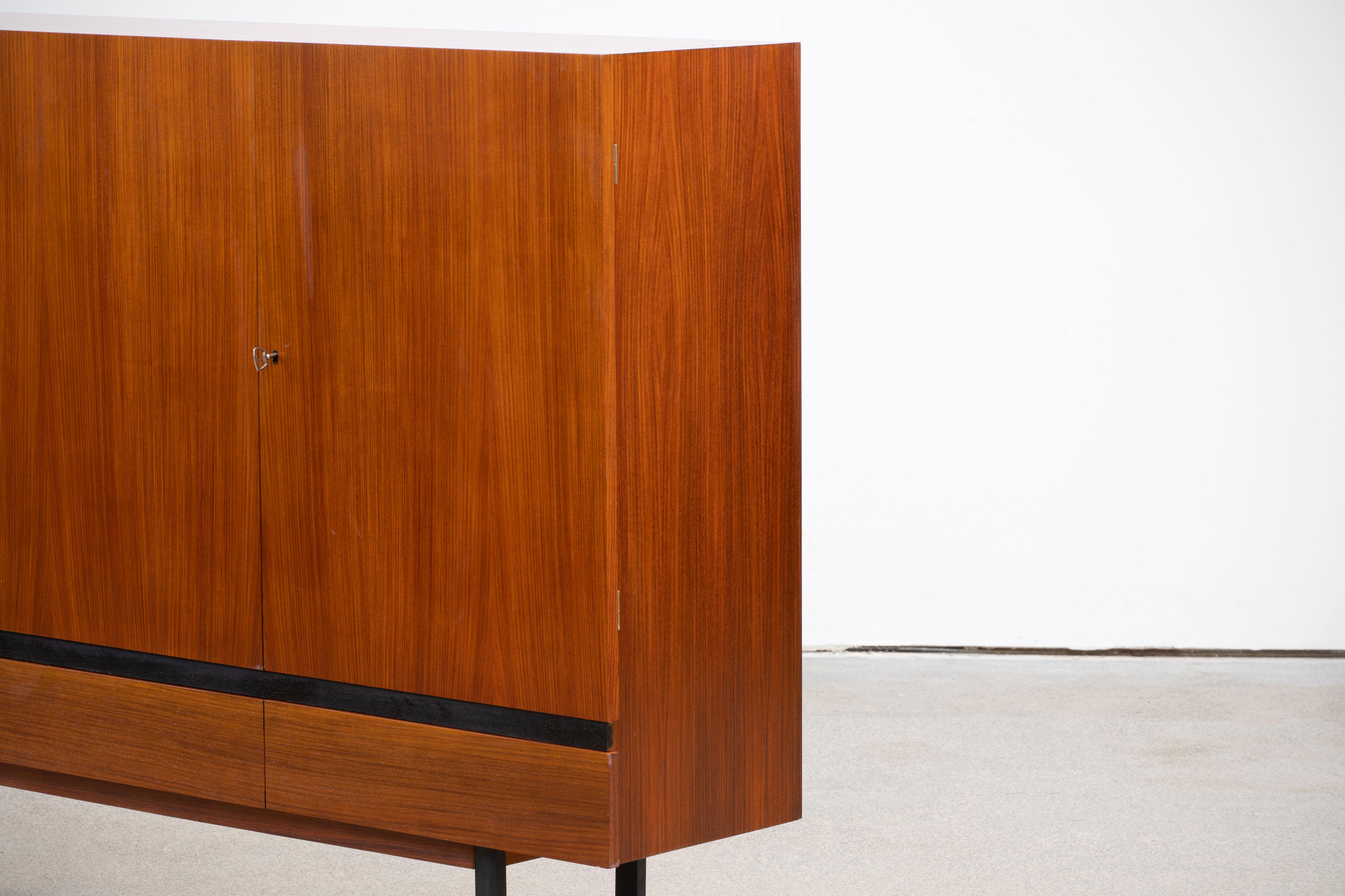 Large Minimalist Danish Mid-Century Teak Highboard, 1960s 2