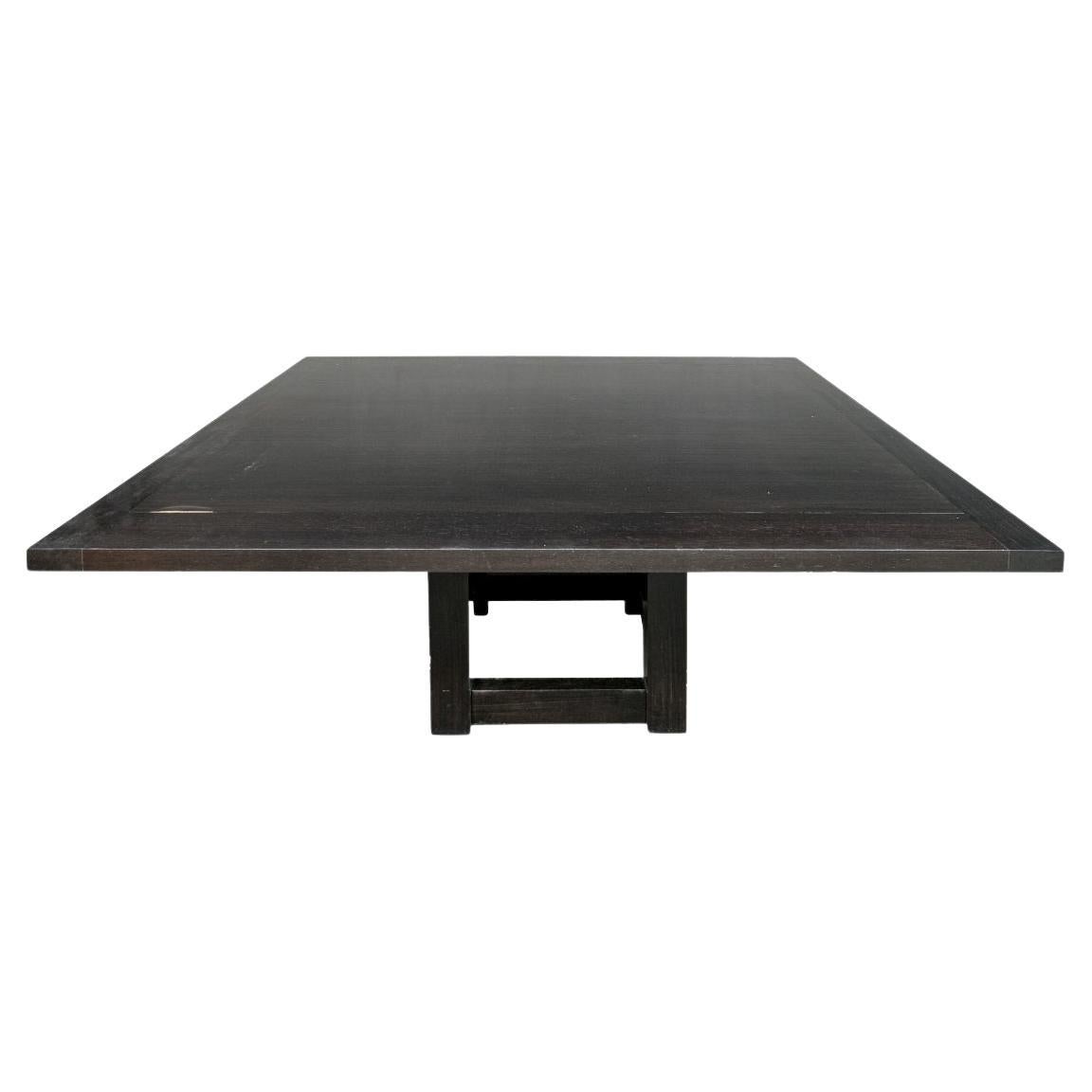 Grande table de conférence/de salle à manger minimaliste en ébène