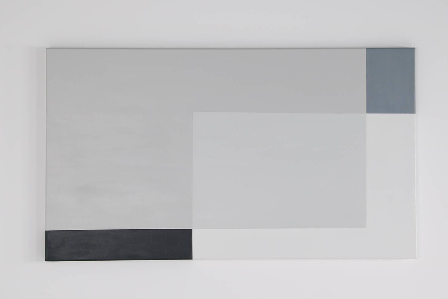Large Minimalist Geometric Painting Acrylic on Canvas No. 2 of 4 Nathan Lindberg In Excellent Condition In Hamminkeln, DE
