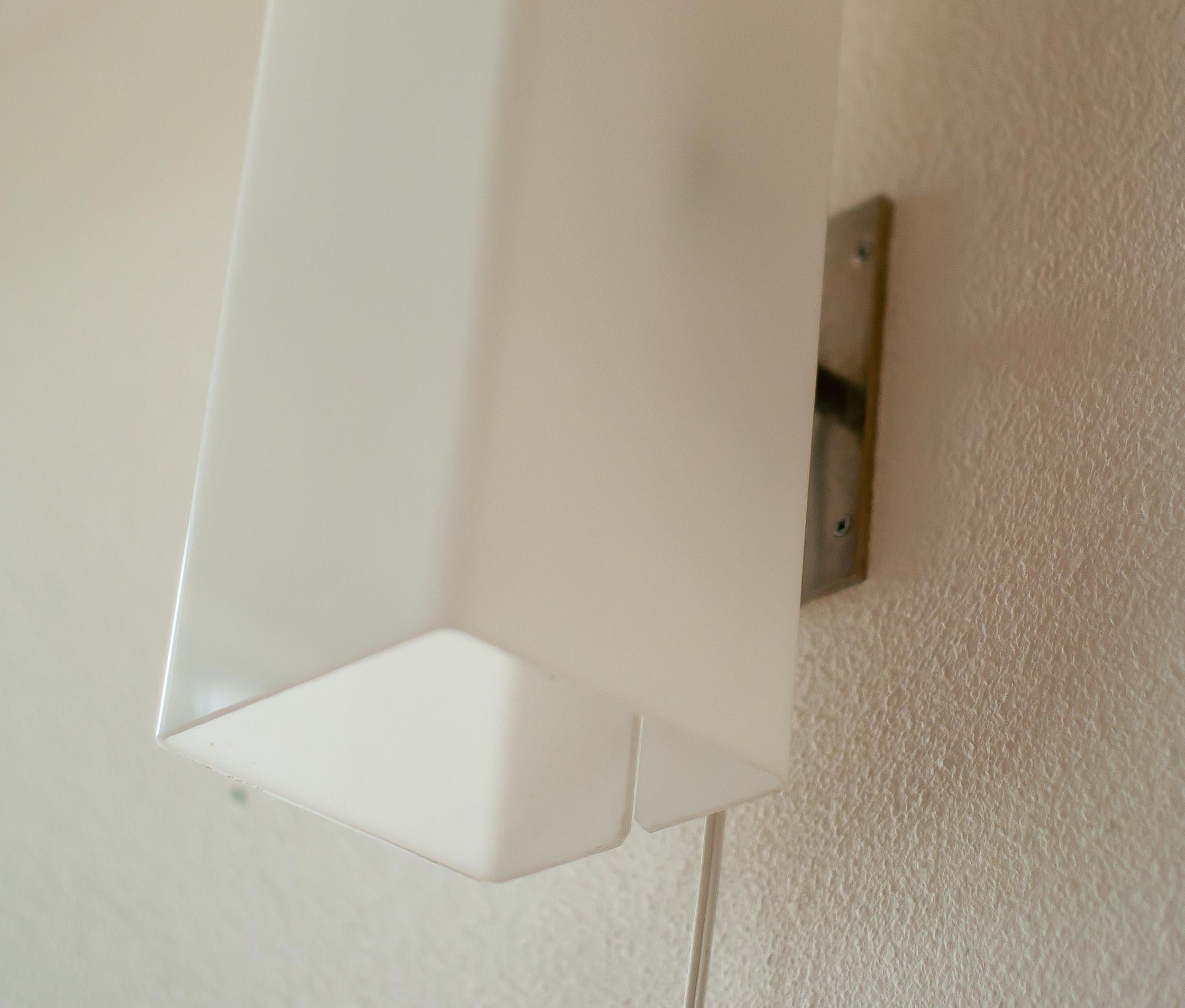 Plated Large Minimalist Lucite Sconce by RAAK, 1960s For Sale