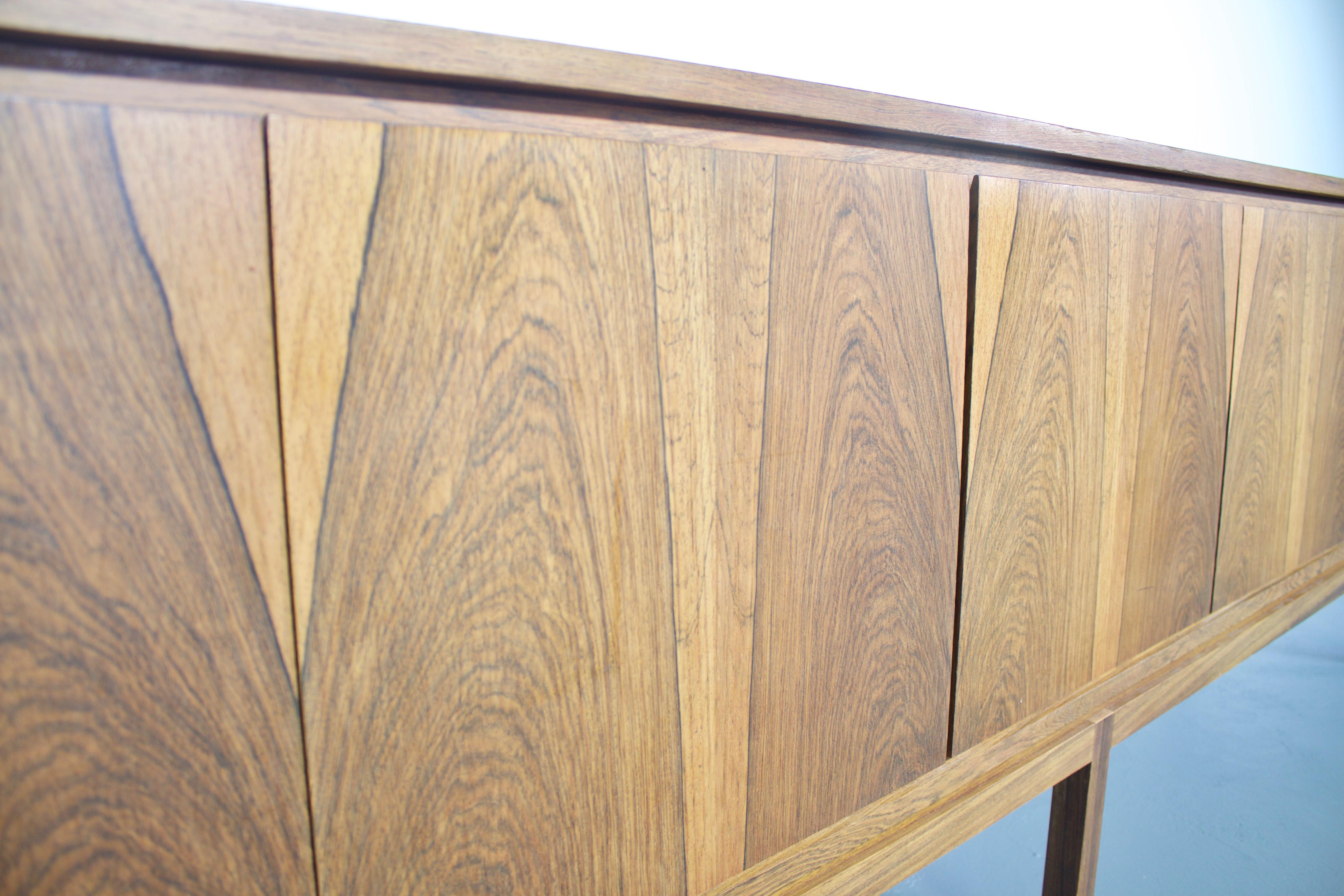 Large Minimalist Rosewood Sideboard, Belgium, 1960s 2