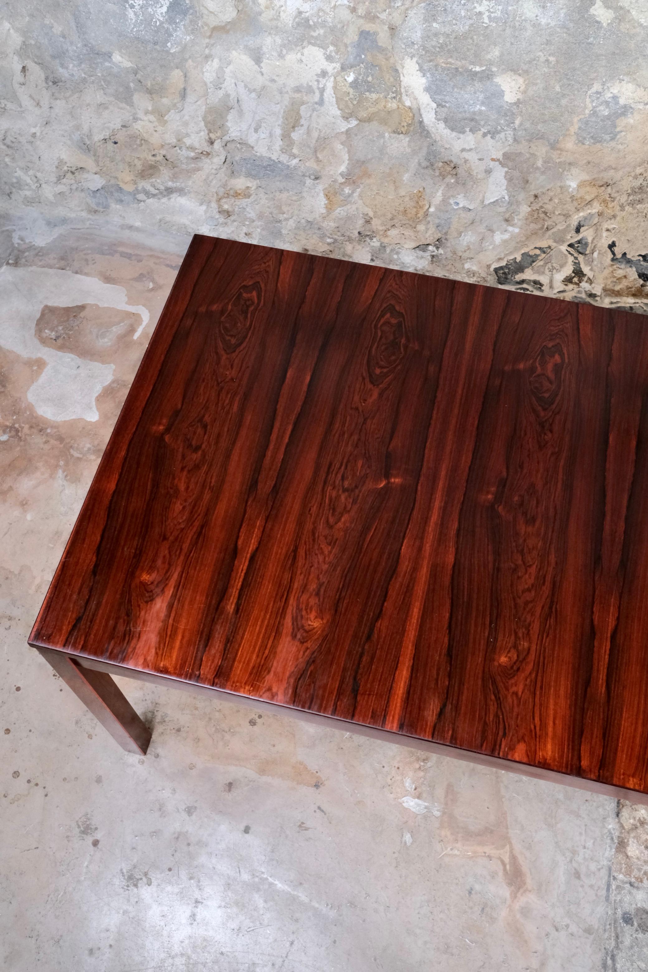 Grande table de salle à manger scandinave minimaliste, forme rectangulaire, années 1960 en vente 4