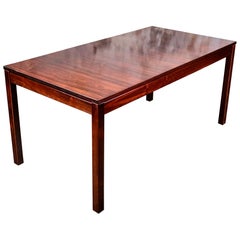 Grande table de salle à manger scandinave minimaliste, forme rectangulaire, années 1960