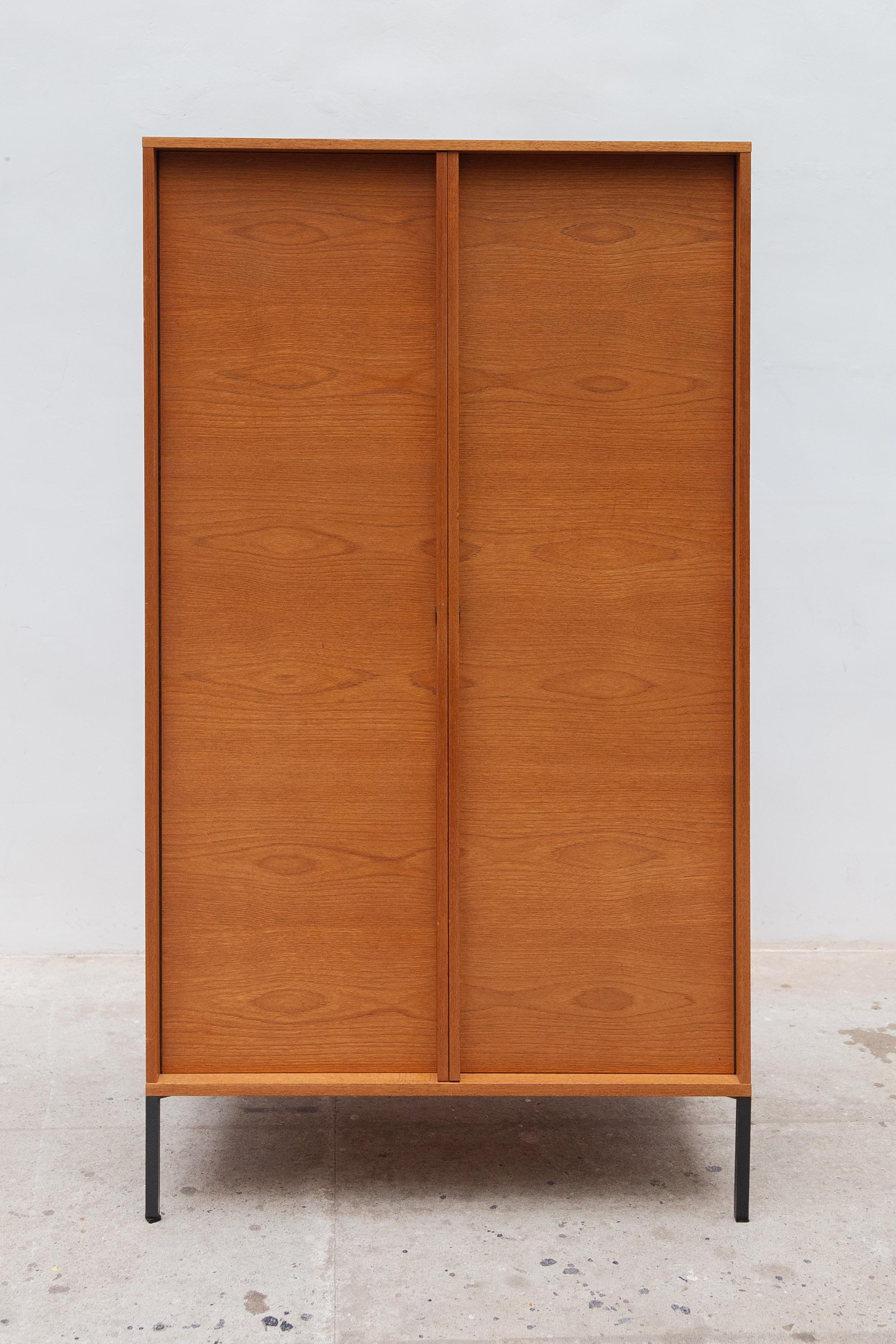 Hand-Crafted Large Minimalist Wardrobe, Cabinet designed by Gunther Renkel, for Rego, 1960s