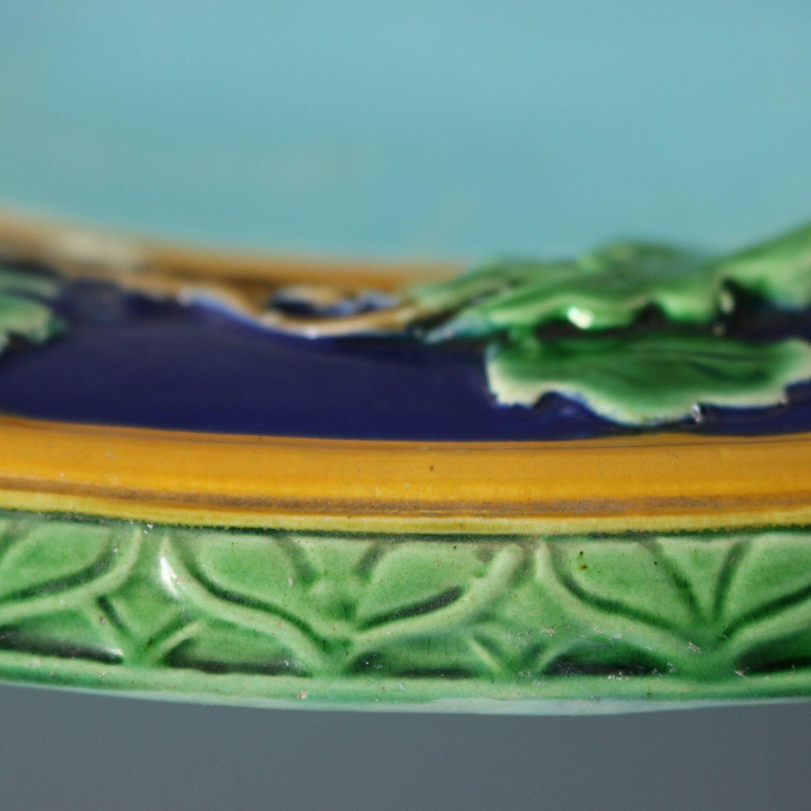 Large Minton Majolica Cupids Jardiniere And Stand 12