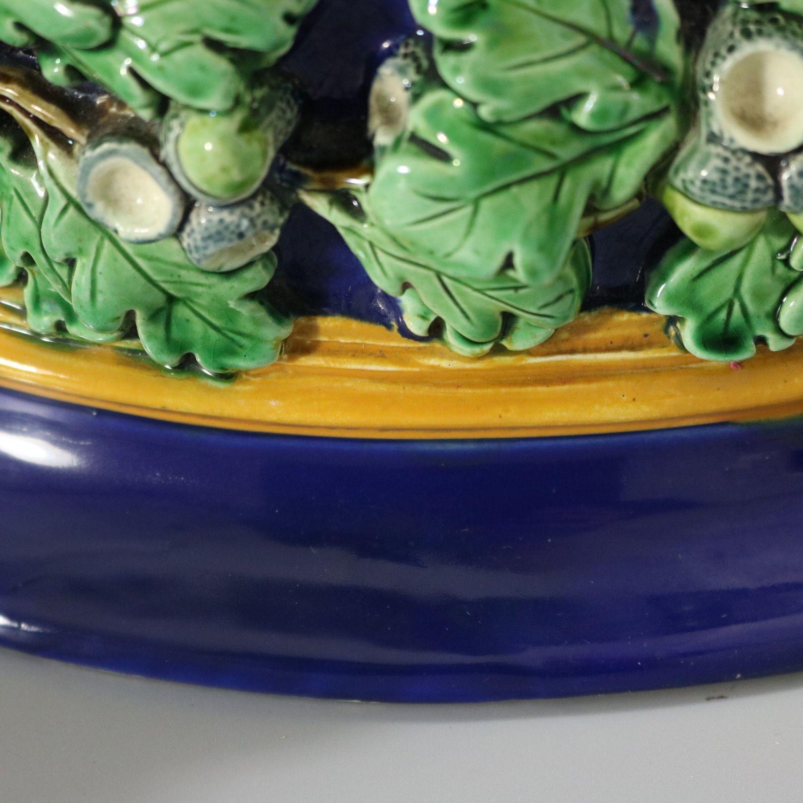 Large Minton Majolica Cupids Jardiniere And Stand 16