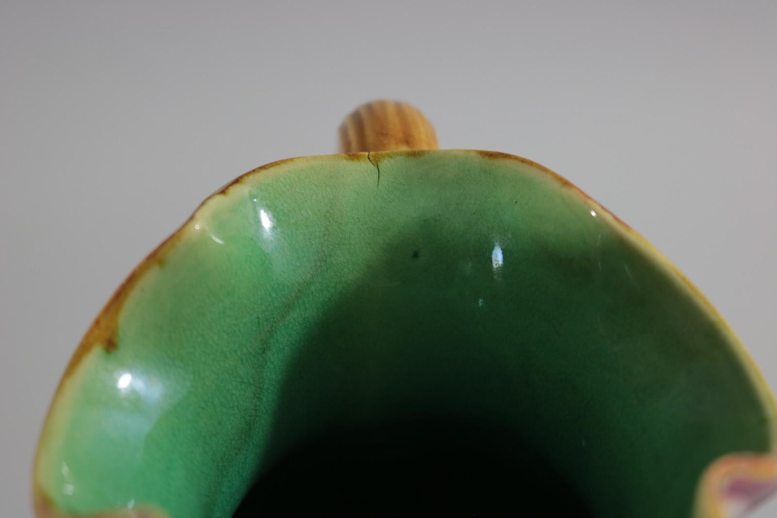 Large Minton Majolica Lily Jug/Pitcher 10