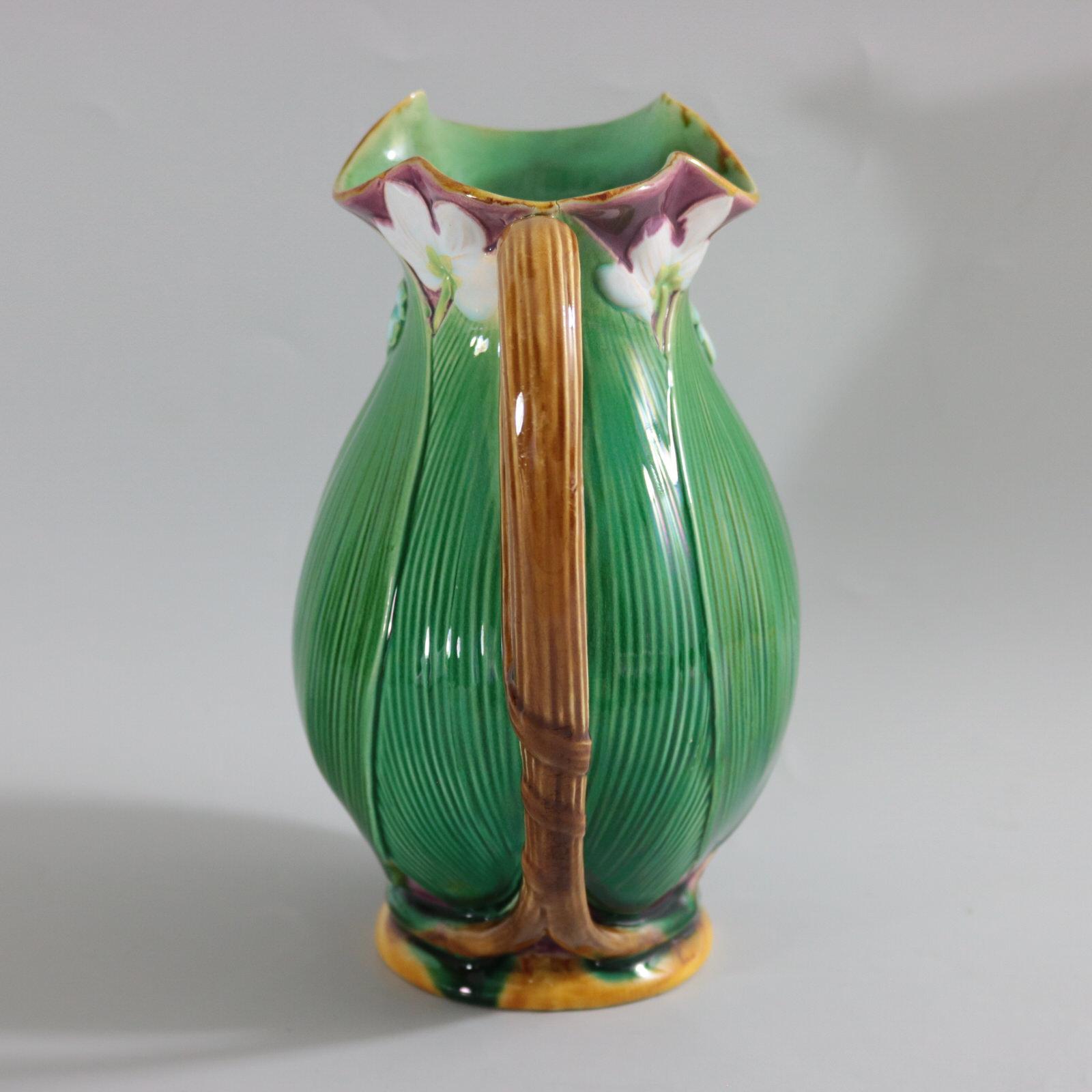 Late 19th Century Large Minton Majolica Lily Jug/Pitcher