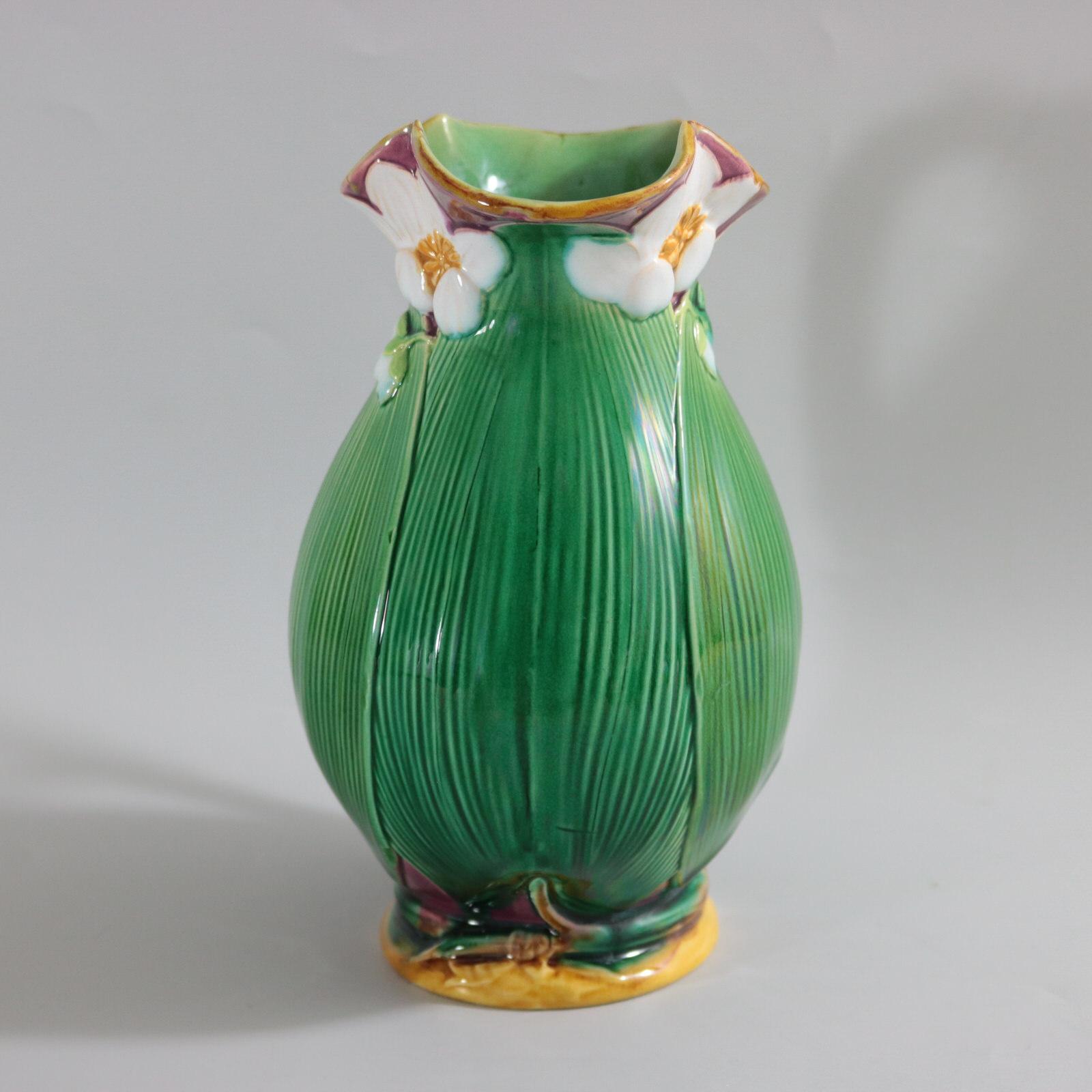 Large Minton Majolica Lily Jug/Pitcher 4