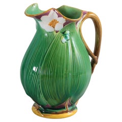 Large Minton Majolica Lily Jug/Pitcher