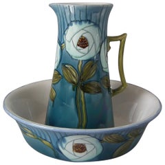 Große Minton Secessionist No.19 Krug und Waschschüssel