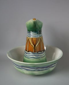 Large Minton Secessionist No.35 Jug and Wash Bowl