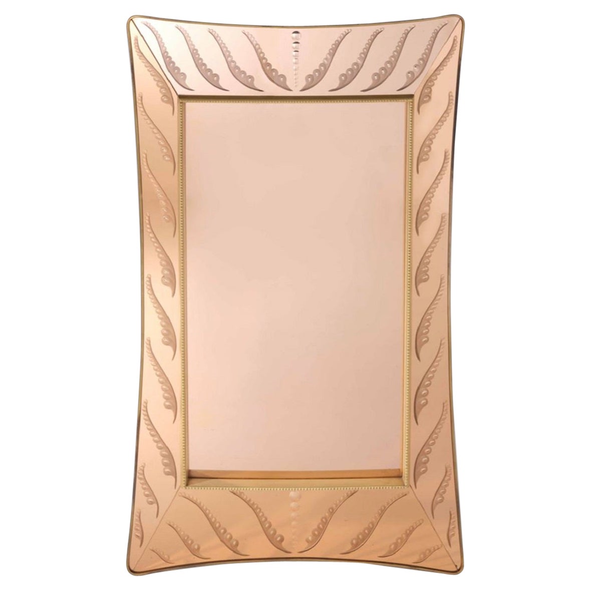 Grand miroir attribué à Cristal Arte en vente