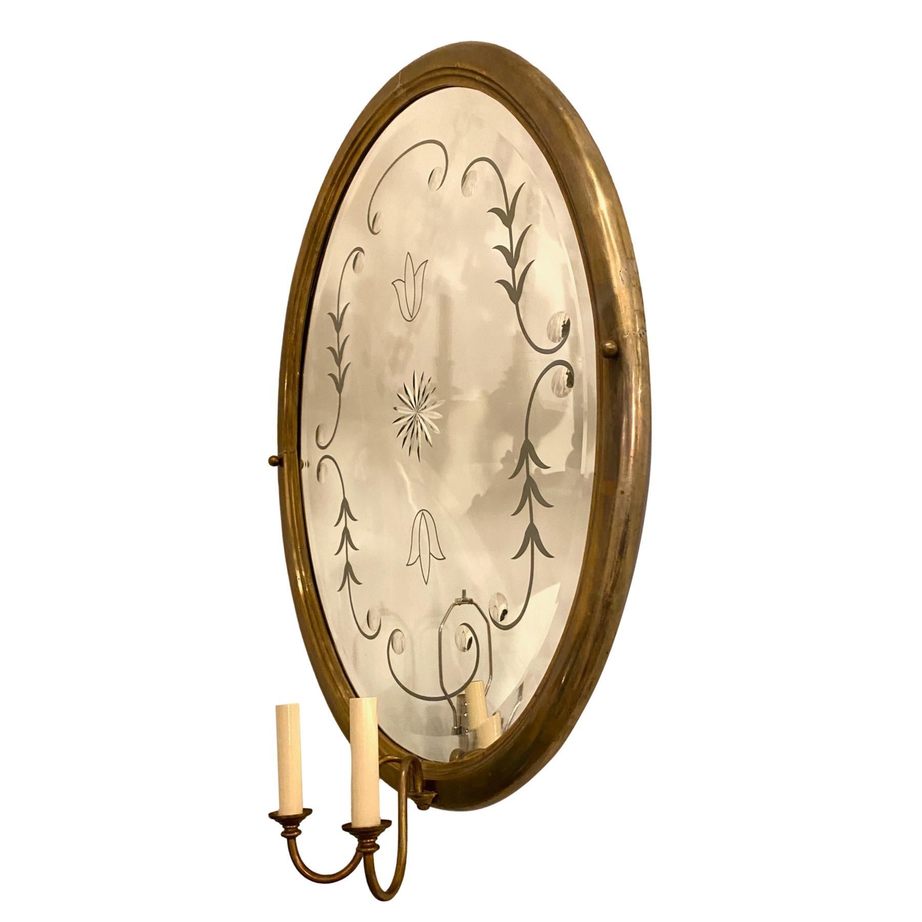 Bronze Grandes appliques miroirs gravés en vente