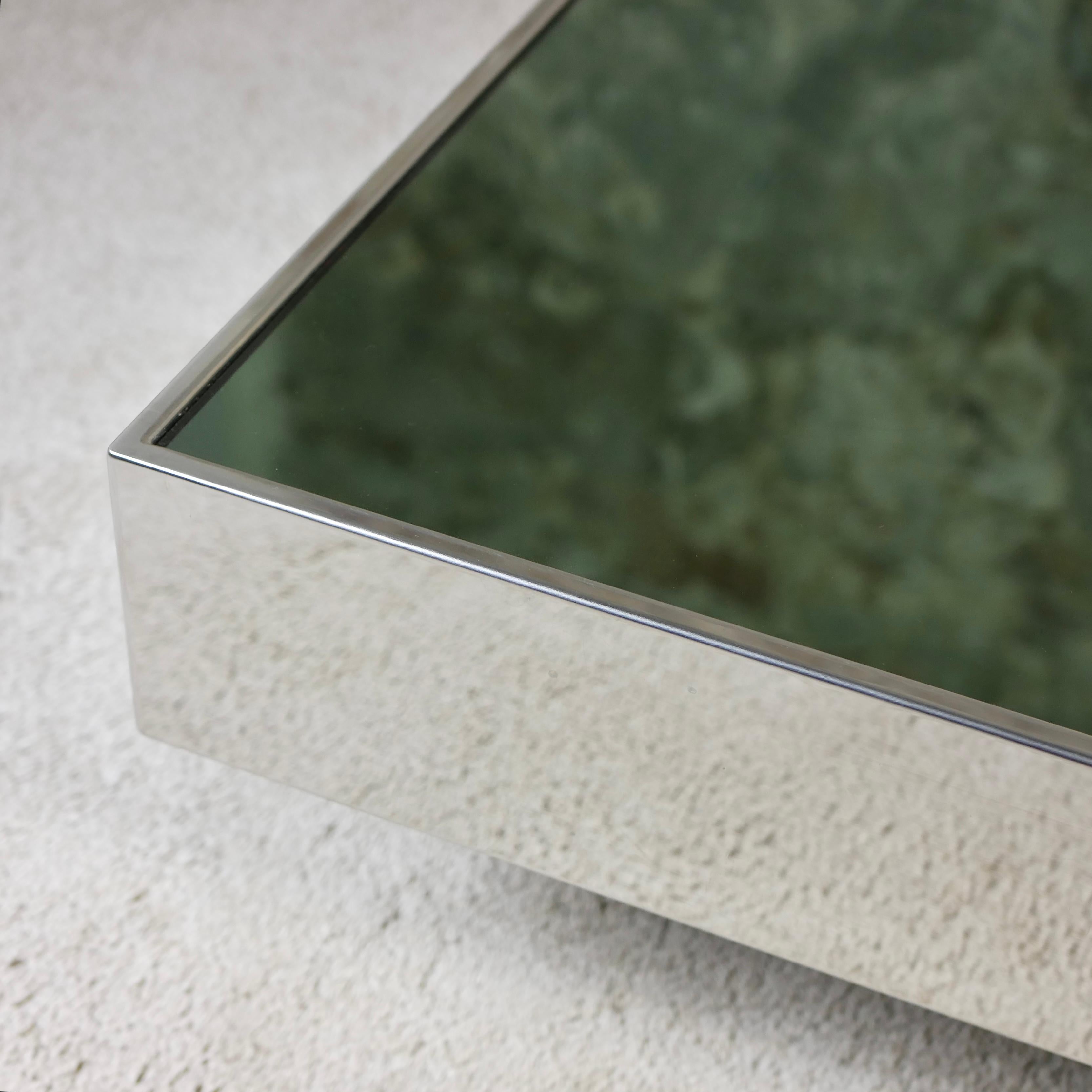 Large mirror coffee table designed by Willy Rizzo for Cidue, Italy, 1970s 2
