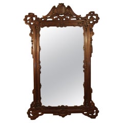 Large Mirror From The End Of The 19th Japanese Style, Attributed To Viardot