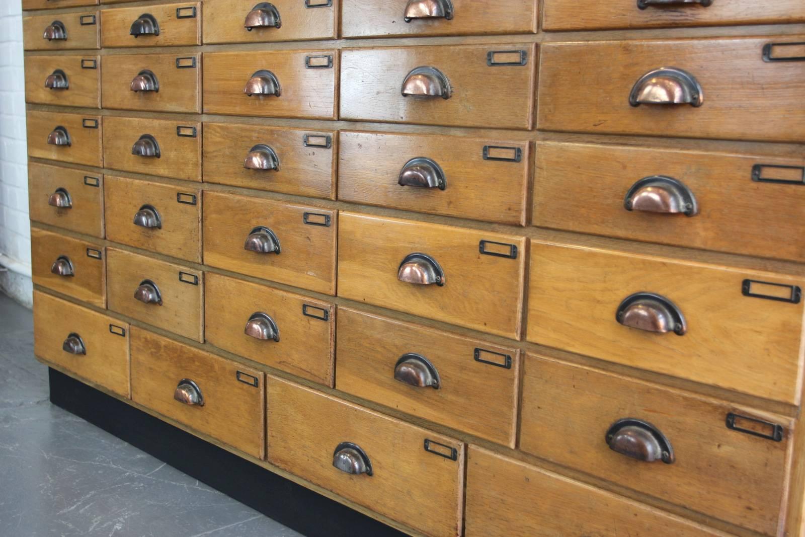 British Large Mirror Fronted Haberdashery Drawers, circa 1930s