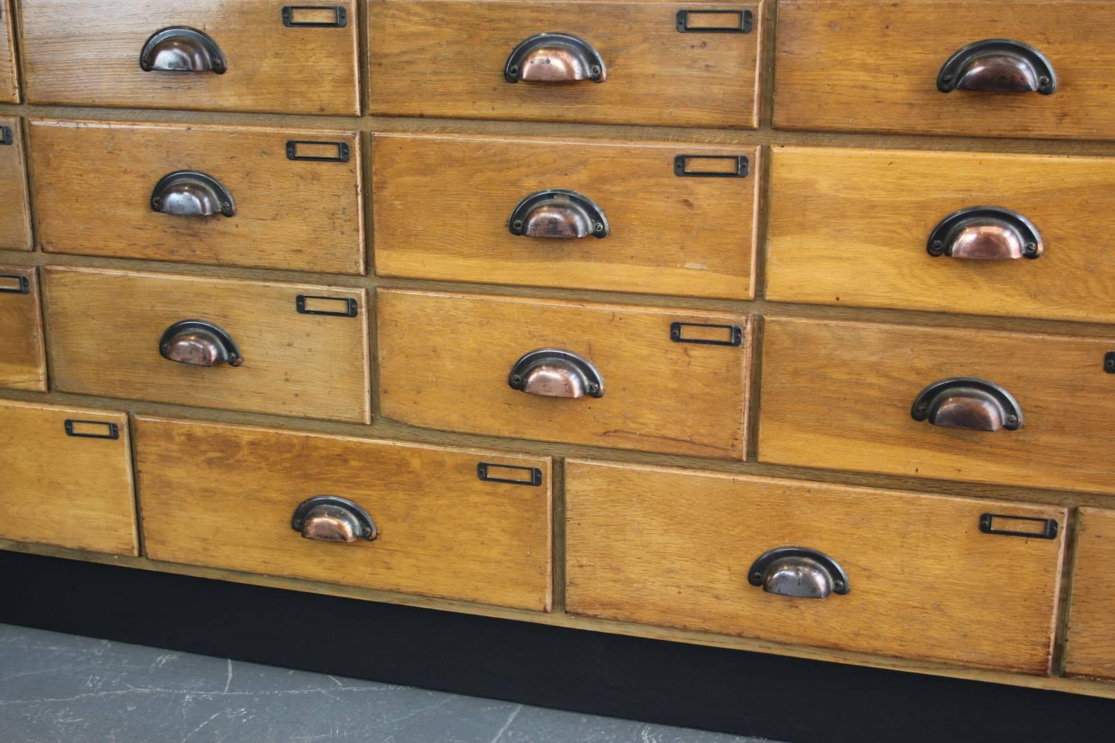 Large Mirror Fronted Haberdashery Drawers, circa 1930s In Good Condition In Gloucester, GB