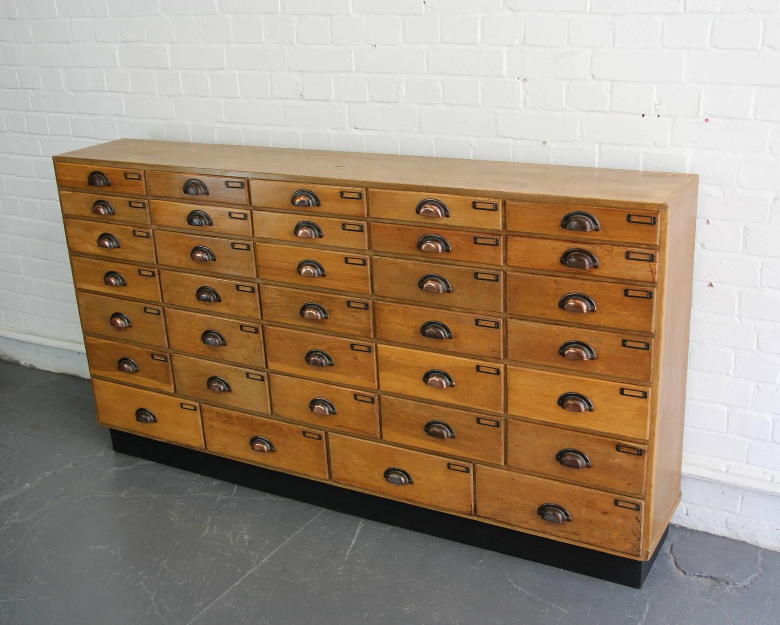 Mid-20th Century Large Mirror Fronted Haberdashery Drawers, circa 1930s