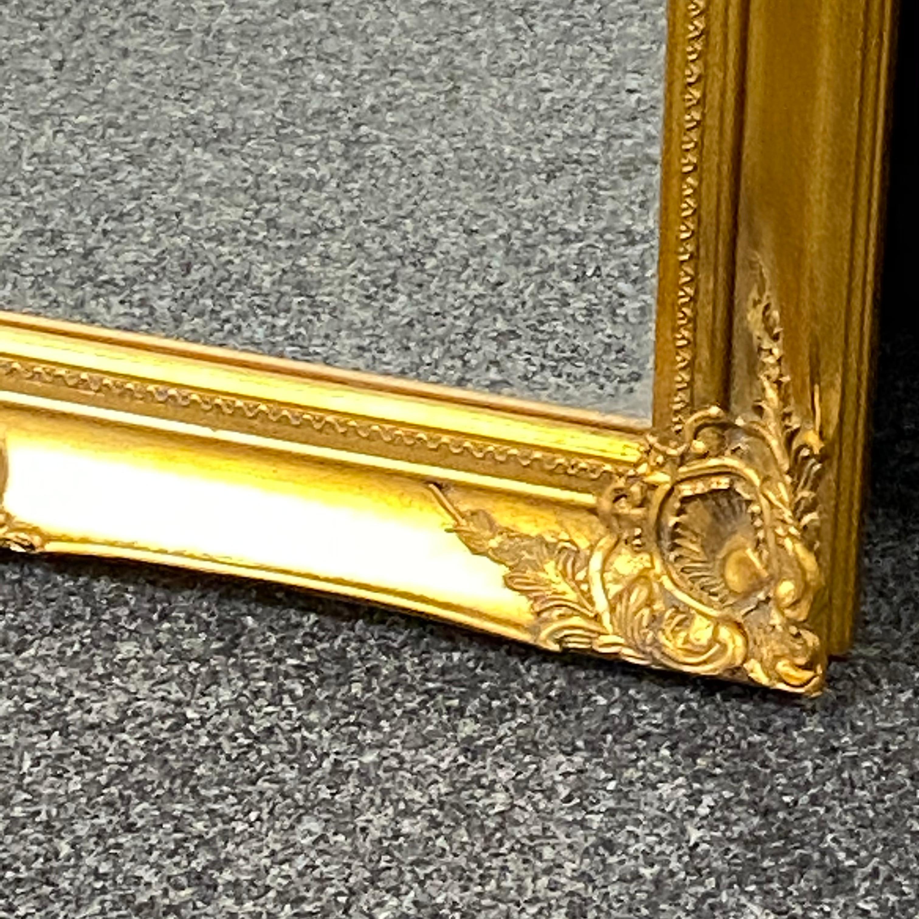 Large Mirror Hollywood Regency Style Gilded Wood Vintage, Italy, 1970s For Sale 3