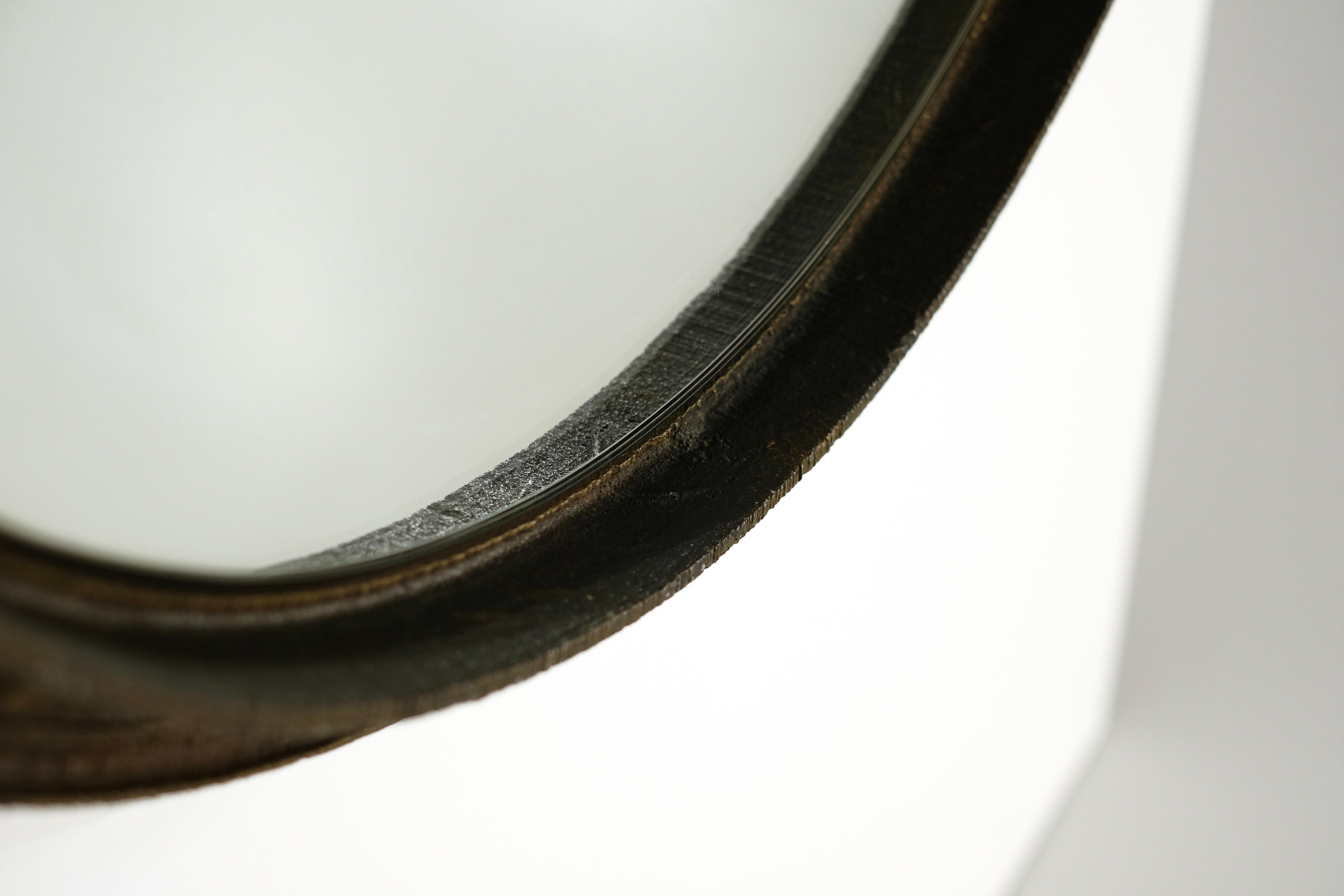 Grand miroir lumineux en couleur bronze, Italie, années 1960 Bon état - En vente à Lot/Drogenbos, BE