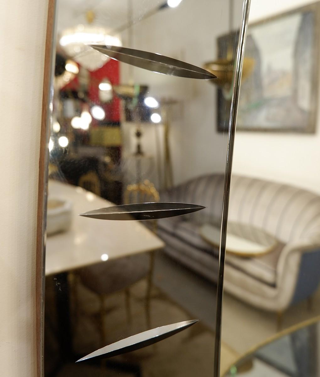 italien Grand miroir et table console de Cristal Art:: années 1950 en vente