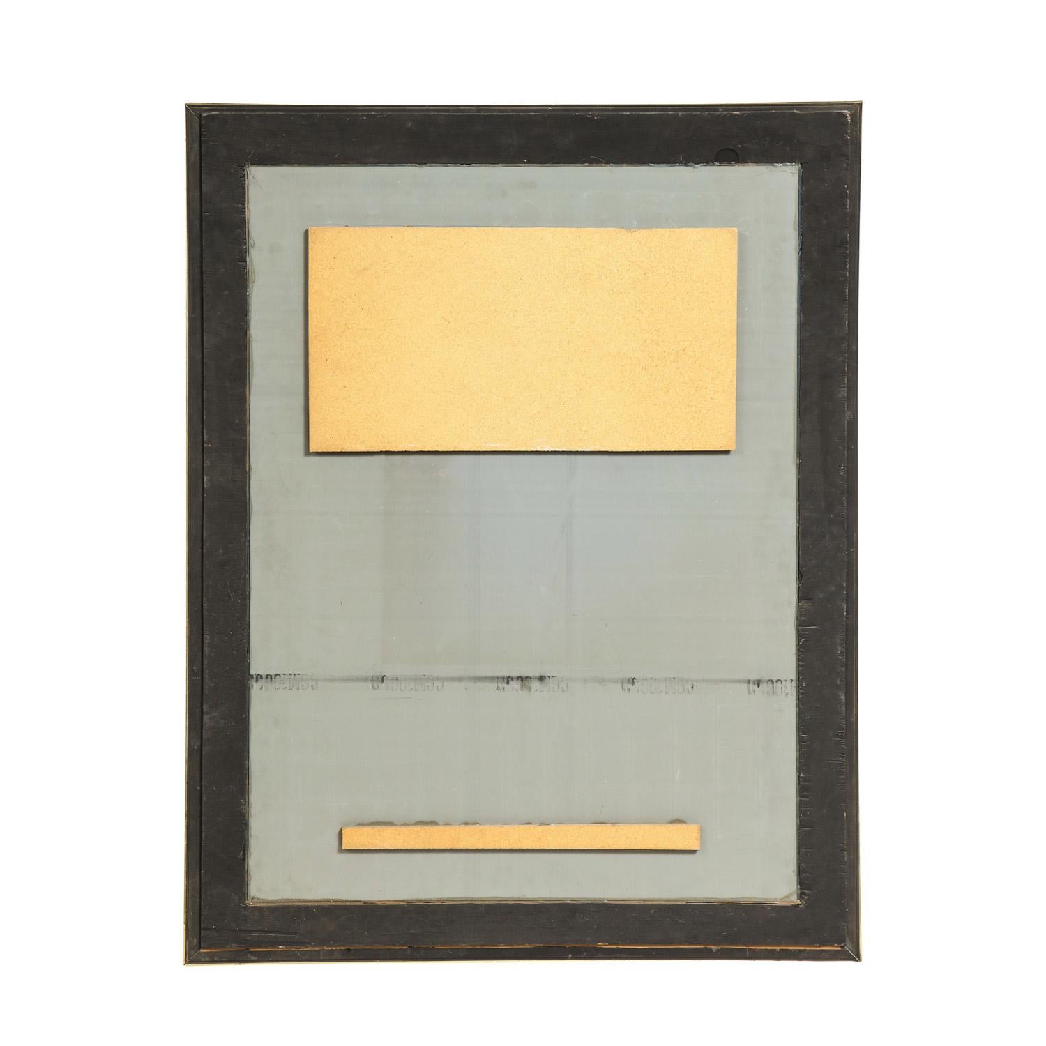 Hand-Crafted Large Mirror with Molded Polished Brass Frame 1970s For Sale