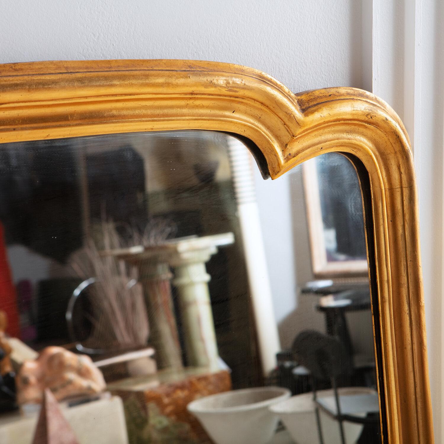 20th Century Large Mirror with Unique Arched Top
