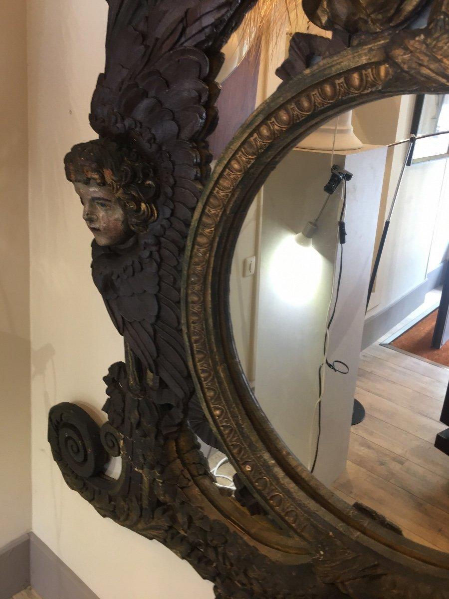 Large Mirror, Wood, XVIIIth, Italian For Sale 5