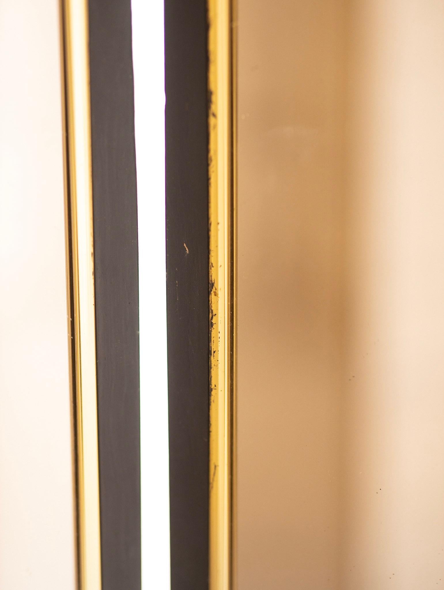 Large Mirrored Grasscloth 3 Panel Folding Screen 7