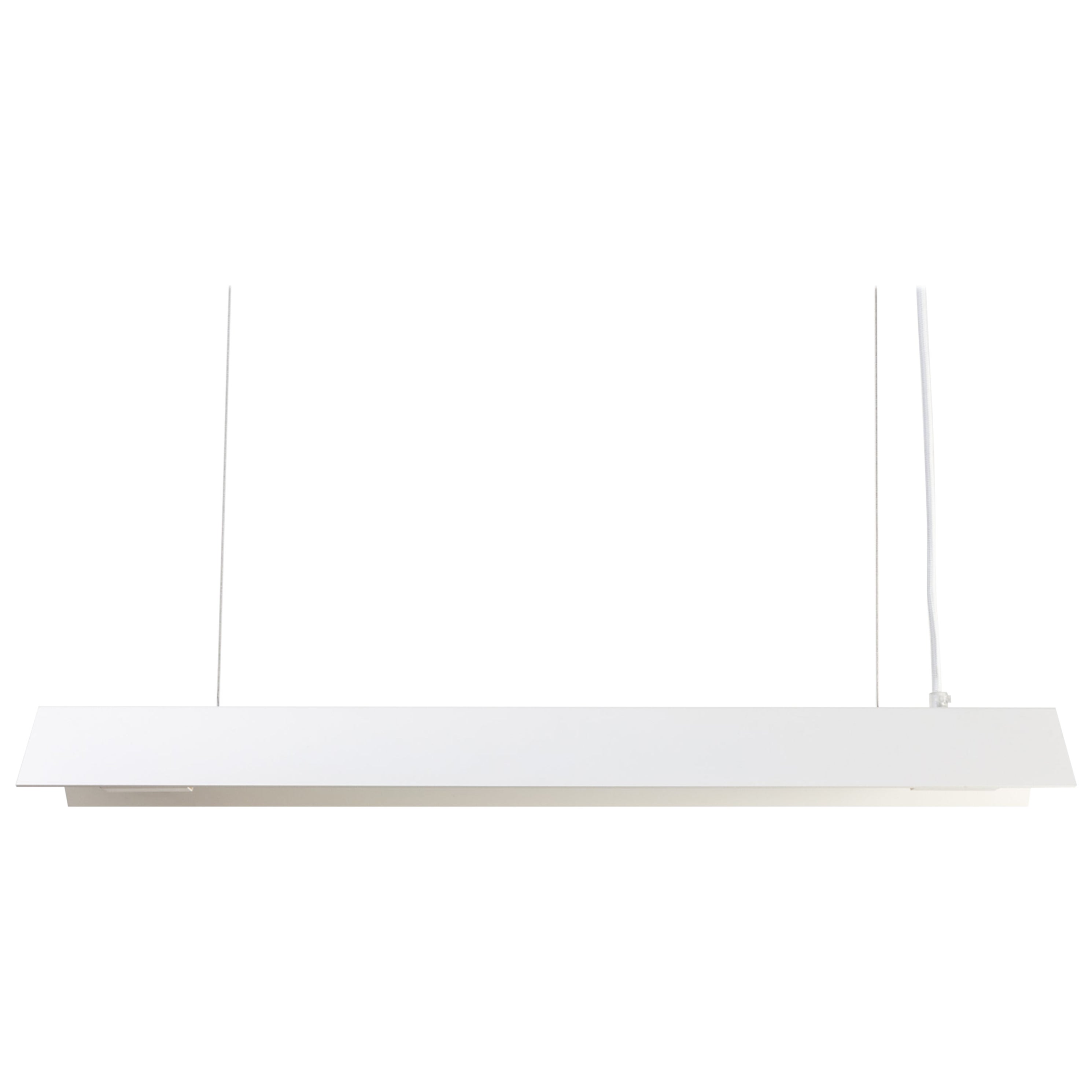 Large Misalliance Ral Pure White Suspended Light by Lexavala