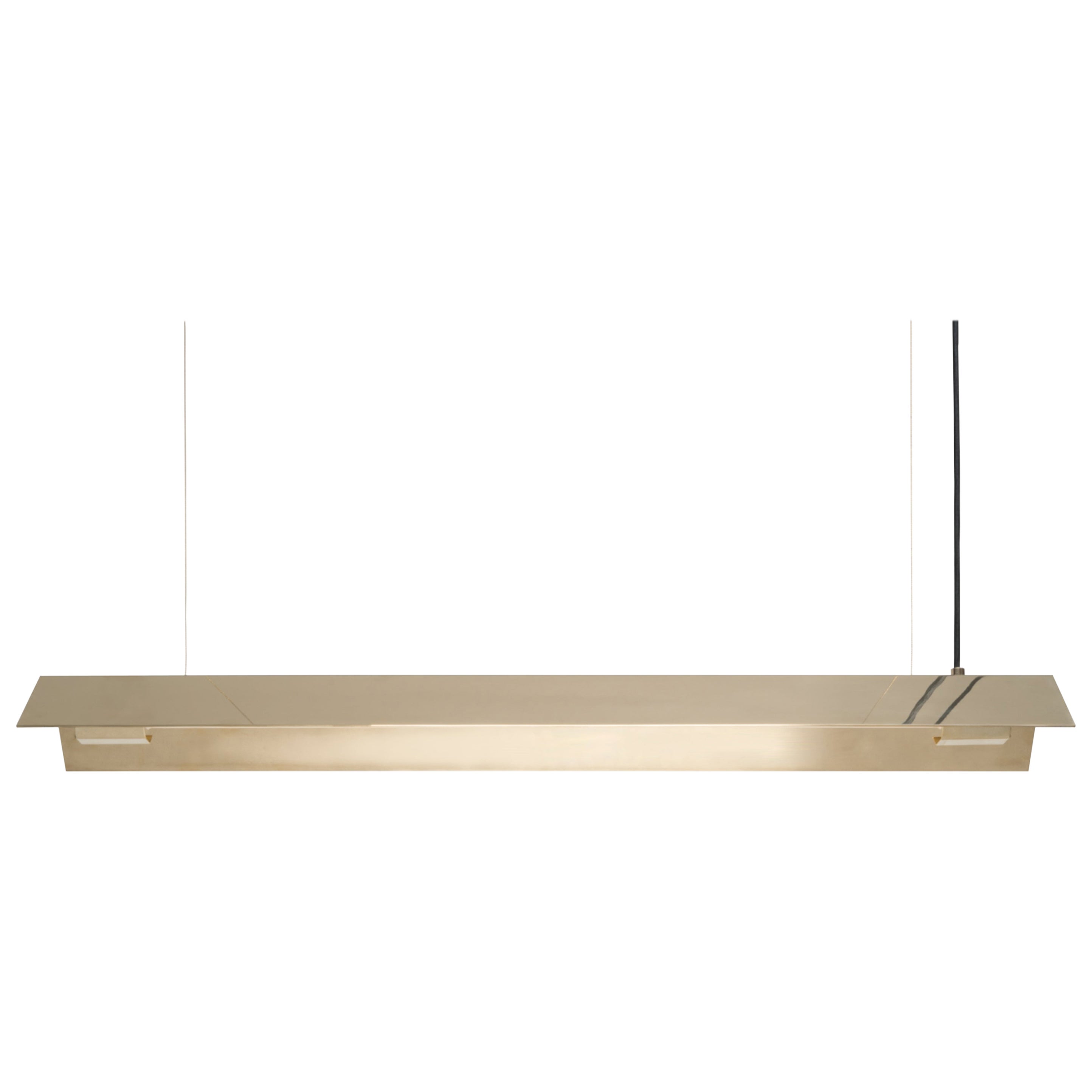 Large Misalliance Solid Brass Suspended Light by Lexavala