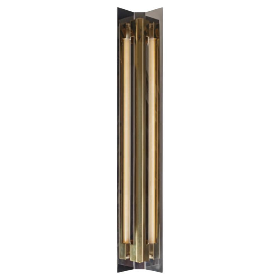 Large Misalliance Solid Brass Wall Light by Lexavala For Sale