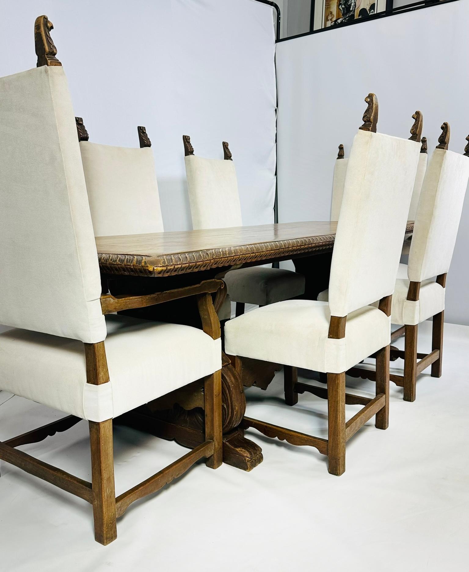 Large Mission Style Dining Table in Solid Wood For Sale 13
