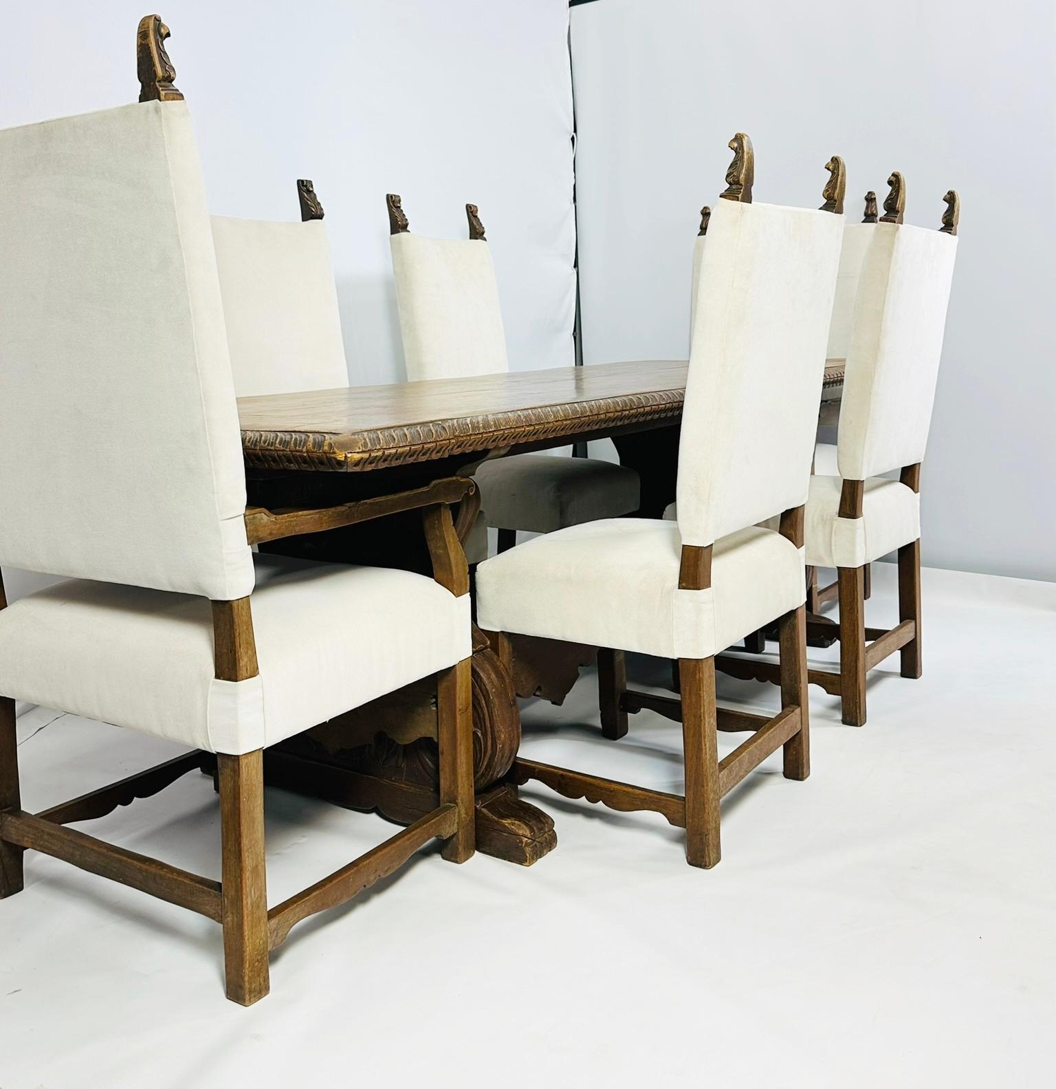 Large Mission Style Dining Table in Solid Wood For Sale 14