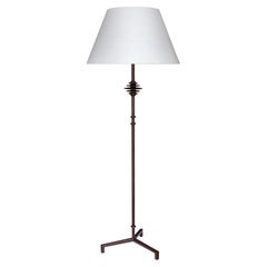 Large “Mittis” Floor Lamp, Bronze Plaster Finish 