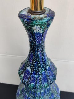 Large Mixed Color Lava Textured Mid-Century Modern Lamp