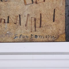 Grande œuvre multimédia sur carton de l'artiste belge Suzanne van Damme